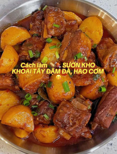 🥔🍖 SƯỜN KHO KHOAI TÂY – ĐẬM ĐÀ, HAO CƠM 😋