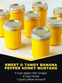 Sweet & Tangy Banana Pepper Honey Mustard – The Ultimate Canning Condiment!