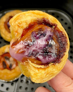 Tart Trứng Phô Mai Việt Quất Giòn Rụm Bằng Nồi Chiên Không Dầu