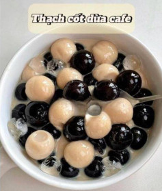 Thạch Cốt Dừa Cafe Mát Lạnh Hòa Quyện