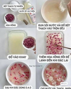 Thạch Hoa Hồng Vải Thiều Mát Lạnh Ngọt Ngào Cho Ngày Hè