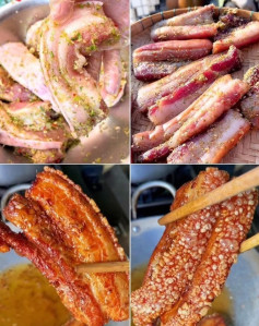 Thịt Ba Chỉ Một Nắng Sả Ớt Giòn Tan