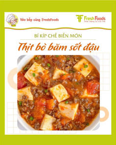 thịt bò băm sốt đậu