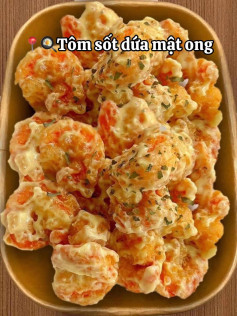 Tôm sốt dứa mật ong siêu ngon