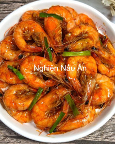 Tôm Xào Gừng Tỏi Đậm Đà, Ăn Cực Hao Cơm