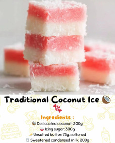 Traditional Coconut Ice 🥥🍬