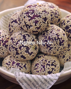 Viên Khoai Tím Phô Mai Mè Rang Giòn Tan