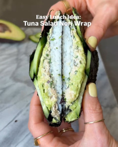 Zesty Tuna Avocado Nori Wrap Delight