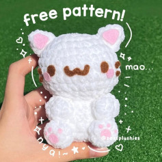 Adorable Crochet Cat Plushie Free Pattern Available Here