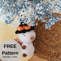 Adorable Crochet Sheep with Floral Hat Free Pattern