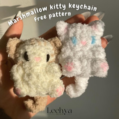 Adorable Fluffy Kitty Keychain Crochet Pattern for Beginners