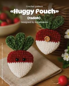 Adorable Radish Crochet Huggy Pouch Pattern for Beginners