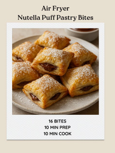 Air Fryer Nutella Puff Pastry Bites