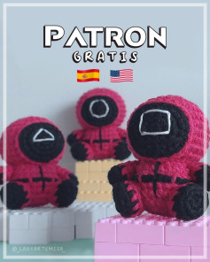 Amigurumi muñecos inspirados en serie popular, patrón gratuito disponible.