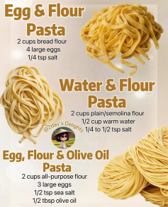 Artisan Trio Pasta: Eggs, Water, and Olive Oil Delight