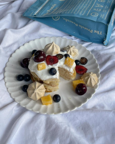 Aussie Pavlova Protein Pancakes Delight