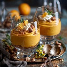 Autumn Pumpkin Delight with Candied Orange & Hazelnut Crunch