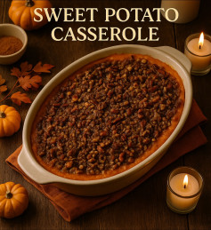 Autumns Sweet Potato Delight with Pecan Crunch