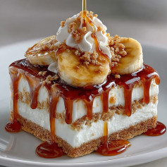 Banana Caramelizada com Creme e Biscoito Delicioso