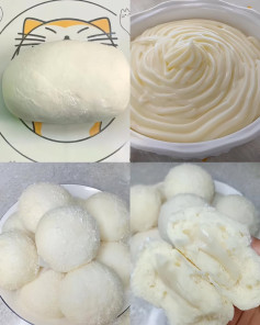 Bánh Bao Sữa Chua Dừa Thơm Lừng Mềm Tan