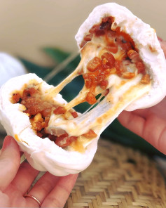 Bánh Bao Xá Xíu Phô Mai Kéo Sợi Thơm Ngon