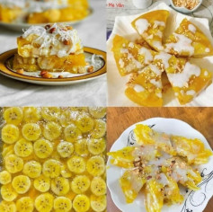 Bánh Chuối Nghệ Hấp Dừa: Ngọt Mềm, Thơm Ngậy