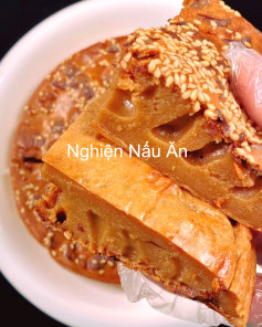 Bánh gạo nướng đường nâu mè giòn tan