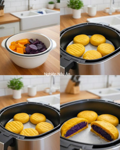 Bánh khoai hai màu hấp dẫn, dẻo mềm, ngọt bùi, nhìn là mê!