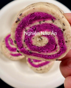 Bánh Khoai Tím Hấp Mềm Mịn Thơm Mè Đen