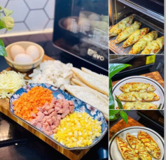 Bánh mì nướng phô mai trứng xúc xích ngô ngọt thơm ngon