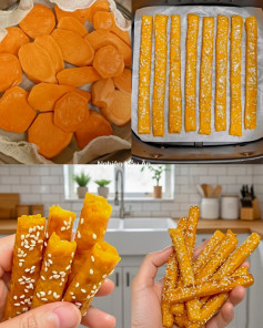 Bánh Que Khoai Lang Giòn Rụm Thơm Mè Ngon Khó Cưỡng