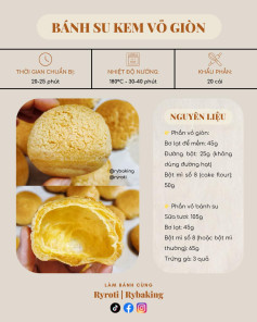 Bánh Su Kem Vỏ Giòn Tan: Hương Vị Bùng Nổ, Bất Ngờ Dễ Làm