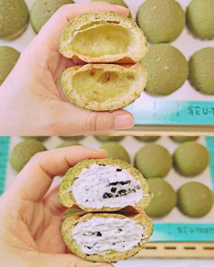 Bánh Su Matcha Giòn Tan Nhân Kem Mịn Ngọt Ngào