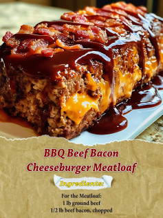 BBQ Beef Bacon Cheeseburger Meatloaf