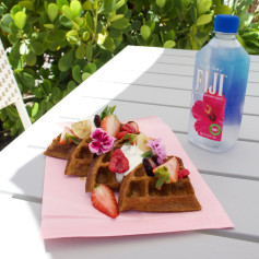 Berry Bliss Buttermilk Waffles with Yogurt Delight