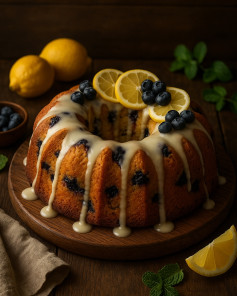 Blueberry Lemon Sunshine Bundt Cake Delight