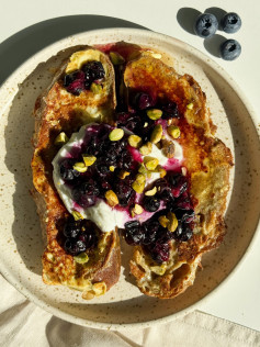 Blueberry Pistachio Delight French Toast