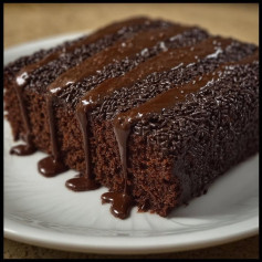 Bolo de Chocolate Nega Maluca Supermolhadinho com Cobertura Cremosa
