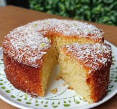 Bolo de Coco e Iogurte com Toque de Limão