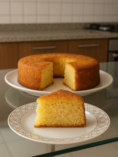 Bolo de Mandioca com Coco Cremoso