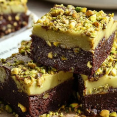 Brownie Vegano com Creme de Pistache – Delícia Cremosa Sem Culpa!