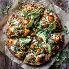 Buffalo Cauliflower & Avocado Delight Pizza