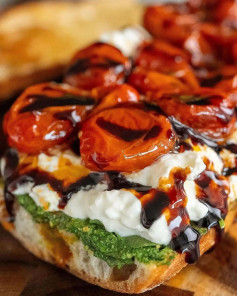 Burrata Bliss: Cherry Tomato and Pesto Delight