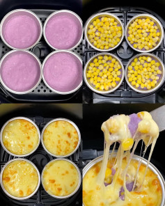 Cách làm bánh khoai lang tím nướng thơm ngon bằng nồi chiên không dầu