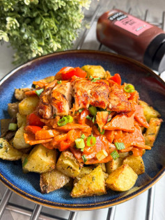 Cajun BBQ Chicken with Creamy Bacon Potatoes Delight