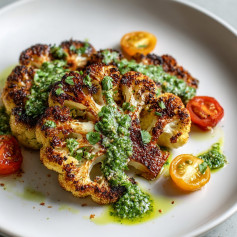 Cajun Spiced Cauliflower with Zesty Chimichurri Twist