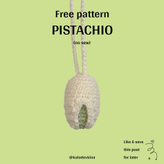 Charming Crochet Pistachio Keychain Delight