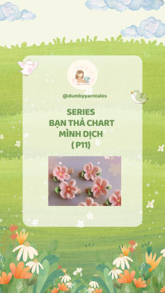 chart hướng dẫn móc len hoa anh đào