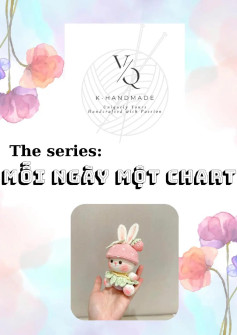 chart hướng dẫn móc len thỏ dâu tây