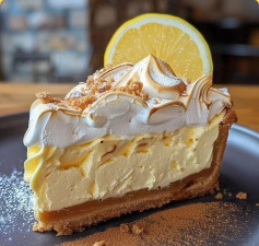 Cheesecake de Limão com Merengue Dourado